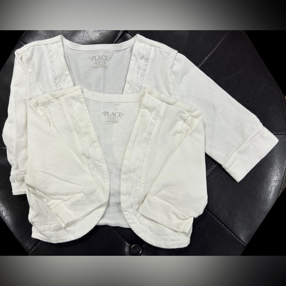 Girls Ruffle Shrug- white - Picture 2 of 3